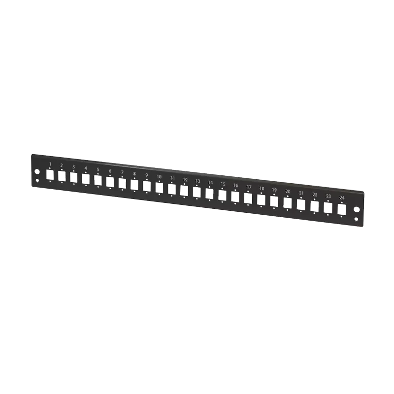 Frontblende 24 x LC-Duplex o. SC-Simplex für 19" Spleißbox, Schwarz