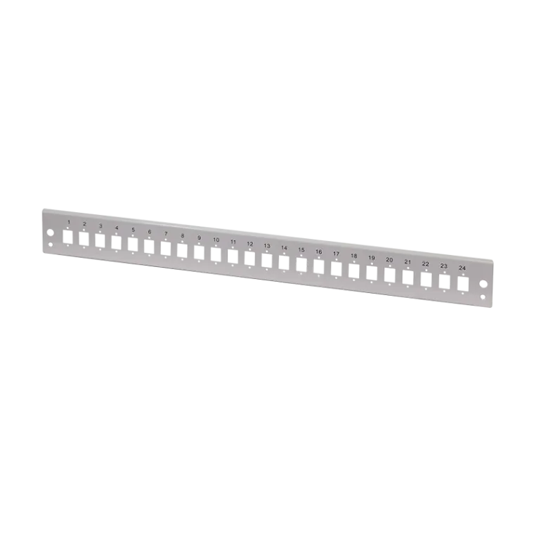 Frontblende 24 x LC-Duplex o. SC-Simplex für 19" Spleißbox, Lichtgrau