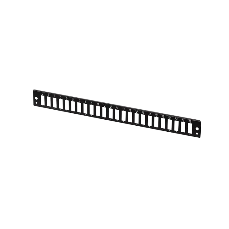 Frontblende 24 x SC-Duplex o. LC-Quad für 19" Spleißbox, Schwarz