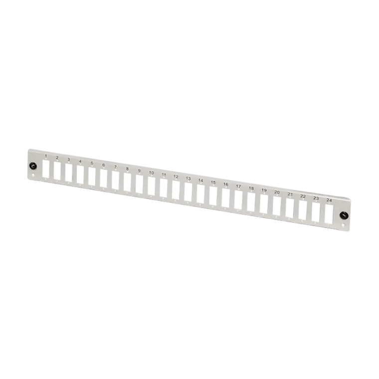 Frontblende 24 x SC-Duplex o. LC-Quad für 19" Spleißbox, Lichtgrau