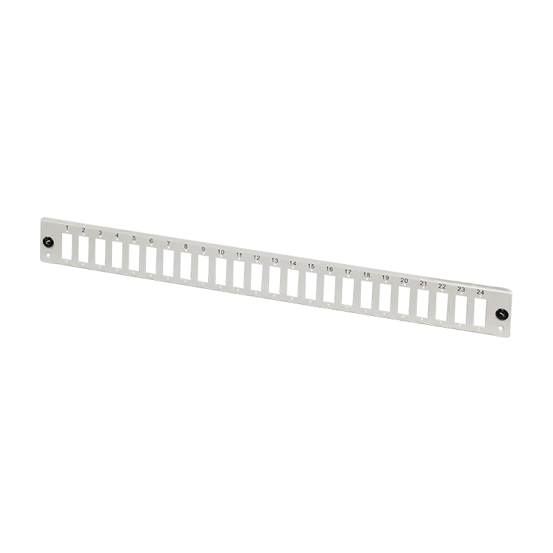 Frontblende 24 x SC-Duplex o. LC-Quad für 19" Spleißbox, Lichtgrau