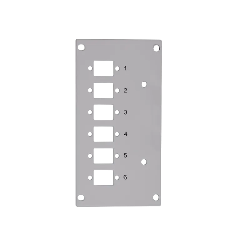 Frontblende für Spleißverteiler, 6 x LC-Duplex / 6 x SC-Simplex