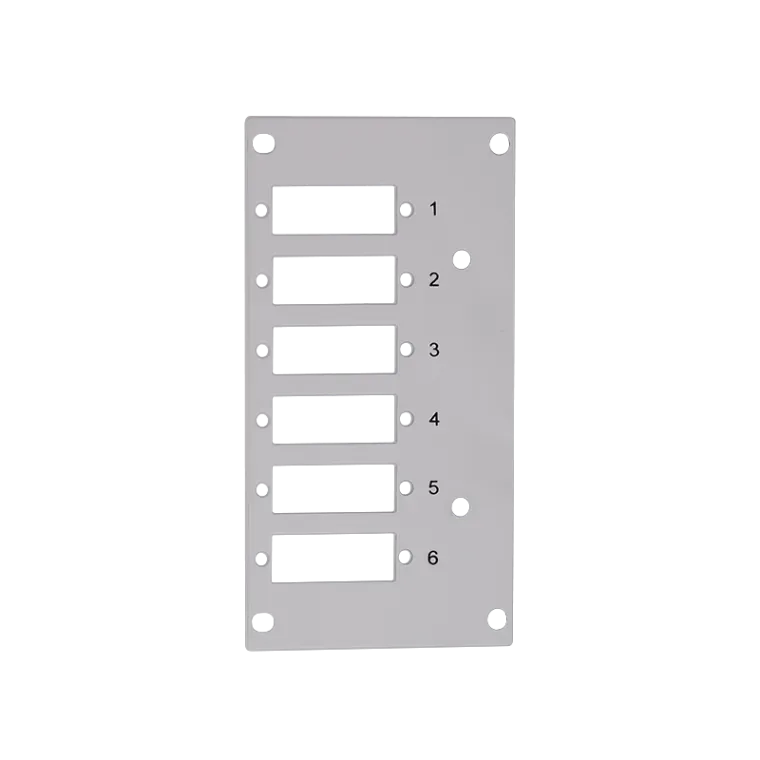Frontblende für Spleißverteiler, 6 x SC-Duplex / 6 x LC-Quad