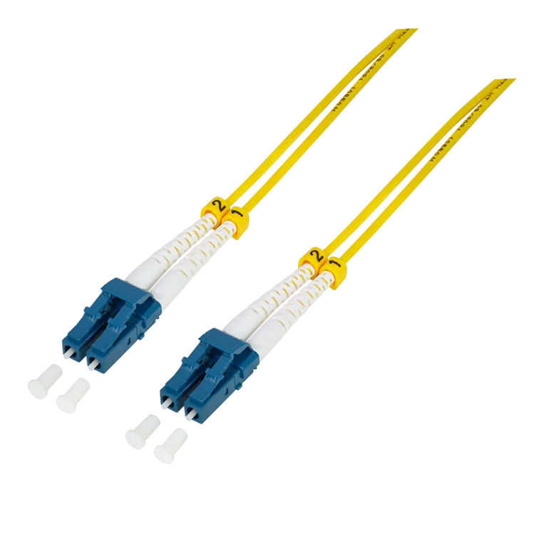 LWL Duplex Patchkabel, OS2, 9/125µ, LC-LC, Gelb, 75 m