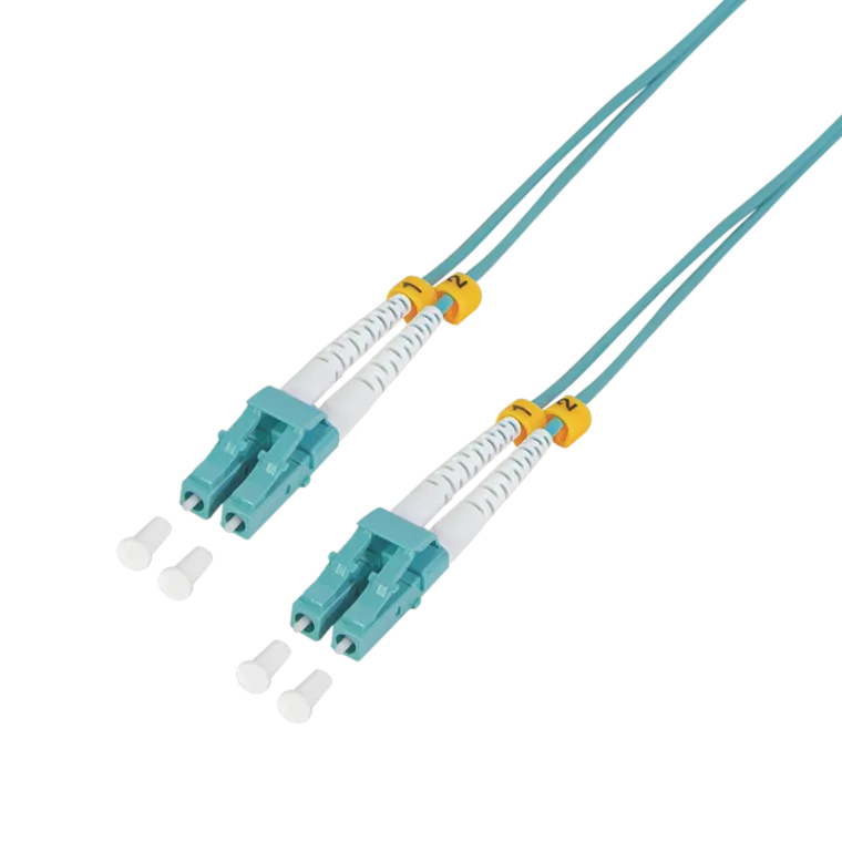 LWL Duplex Patchkabel, OM3, 50/125µ, LC-LC, Türkis, 10 m