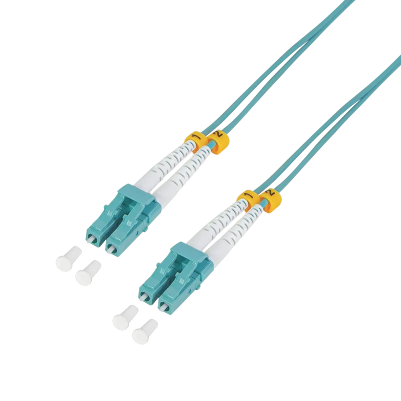 LWL Duplex Patchkabel, OM3, 50/125µ, LC-LC, Türkis, 40 m