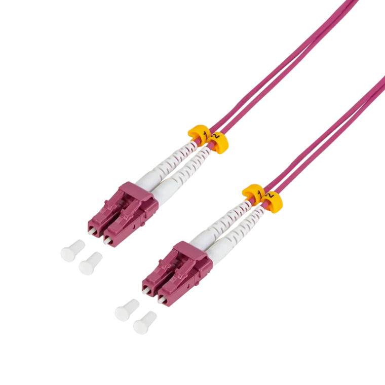 LWL Duplex Patchkabel, OM4, 50/125µ, LC-LC, Erikaviolett, 40 m