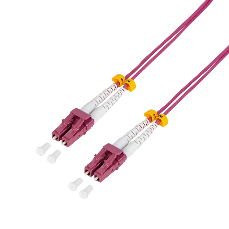 LWL Duplex Patchkabel, OM4, 50/125µ, LC-LC, Erikaviolett, 50 m