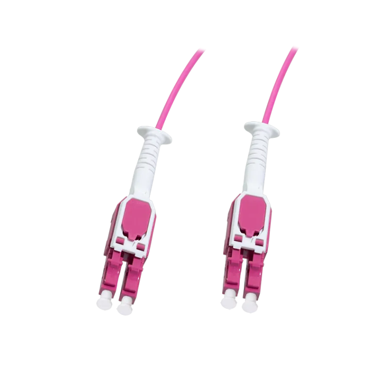 Uniboot Push/Pull LWL-Patchkabel, LC-LC, OM4, 1,0m