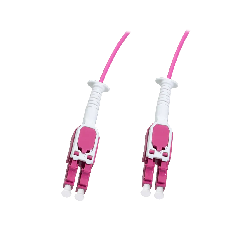 Uniboot Push/Pull LWL-Patchkabel, LC-LC, OM4, 2,0m