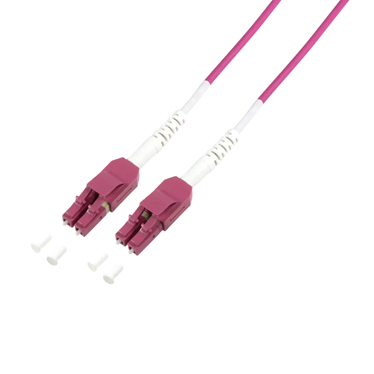 LWL Duplex Patchkabel, OM4, 50/125µ, Uniboot LC-LC, Erikaviolett, 5 m