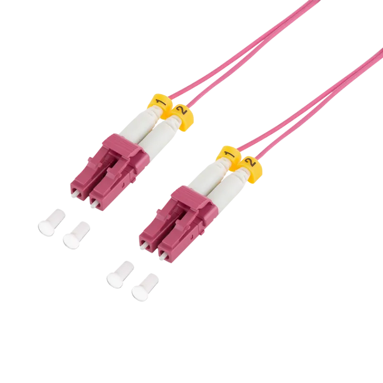 Extra dünnes OM4 LWL Patchkabel LC-LC Duplex, 7,5 m