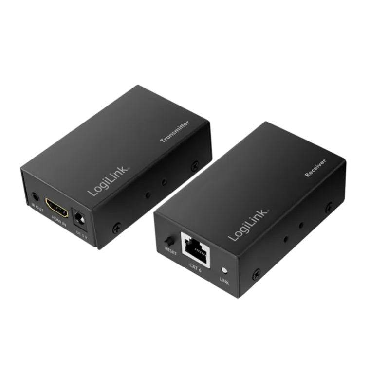 HDMI-Extender-Set über LAN, 60 m, 1080p/60 Hz, POC, IR