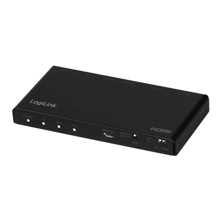HDMI-Splitter, 1x2-Port, 4K/60 Hz, HDCP, EDID, Audio-Extrakt, Downscaler
