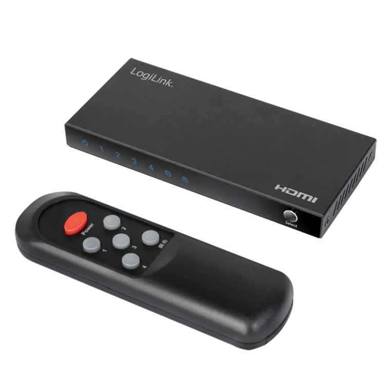 HDMI-Switch, 4x1-Port, 4K/60 Hz, HDCP, HDR, CEC, RC