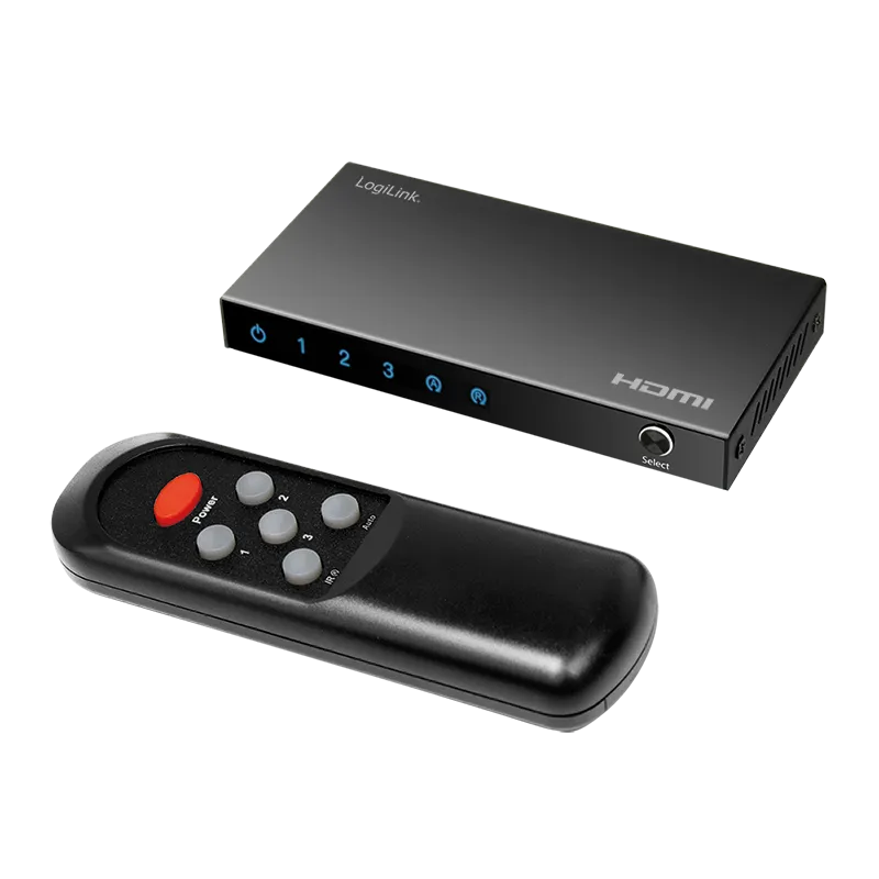 HDMI-Switch, 3x1-Port, 4K/60 Hz, HDCP, HDR, CEC, RC