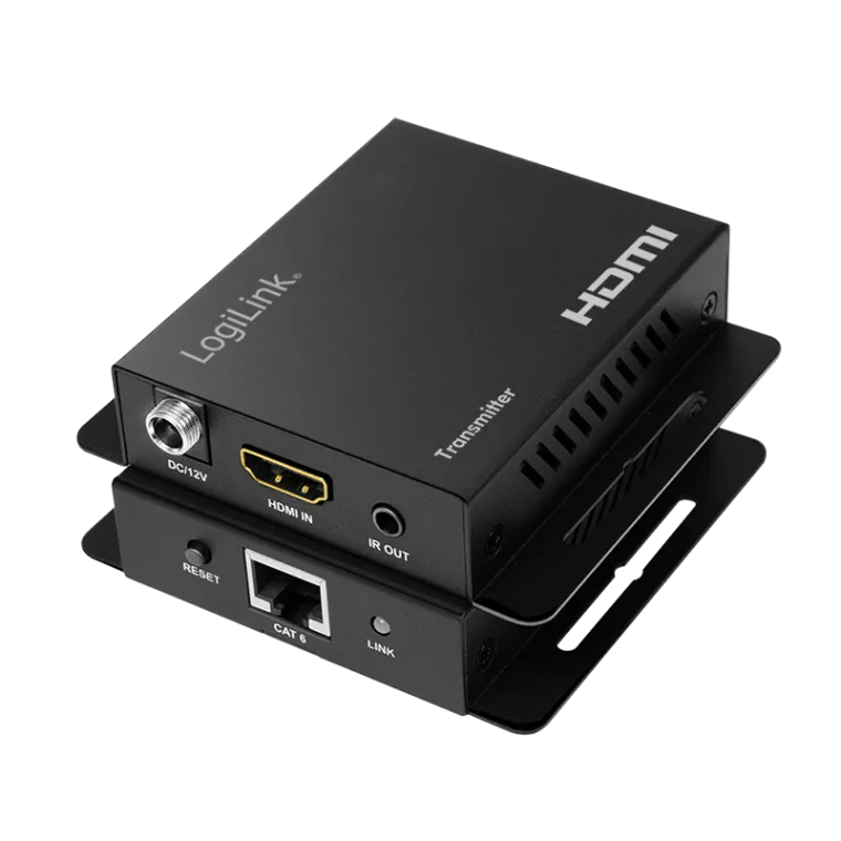 HDMI-Extender-Set über LAN, 70 m, 4K/60 Hz, EDID, HDR, HDCP, POC, IR