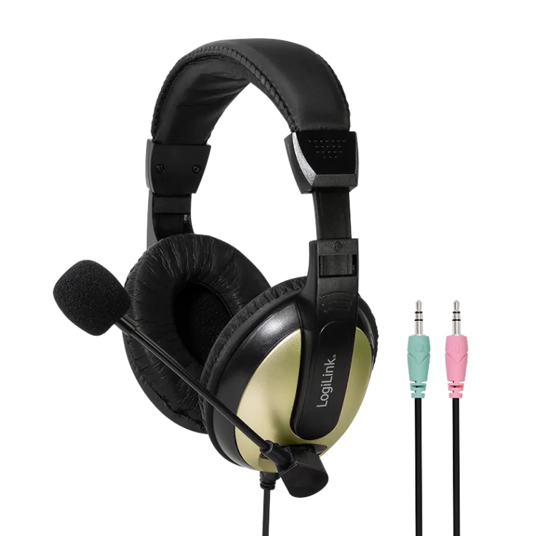 Stereo-Headset, 2x 3,5-mm-Klinkenstecker, hoher Tragekomfort