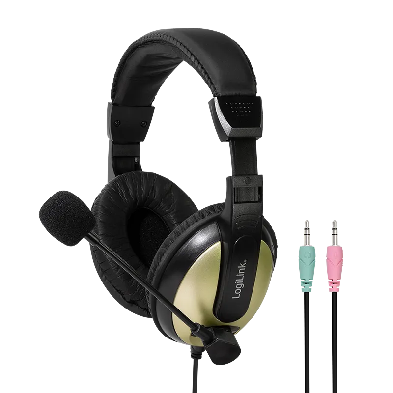 Stereo-Headset, 2x 3,5-mm-Klinkenstecker, hoher Tragekomfort