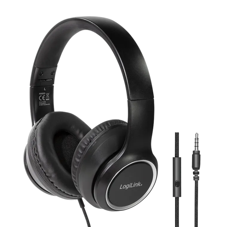 Stereo-Headset, 1x 3,5-mm-Klinkenstecker, High Quality, schwarz