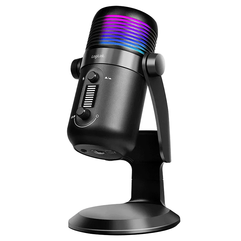 Mikrofon, cardioid, NRC, 192 kHz@24 bit, RGB-Licht, Streaming, Podcast, Studio