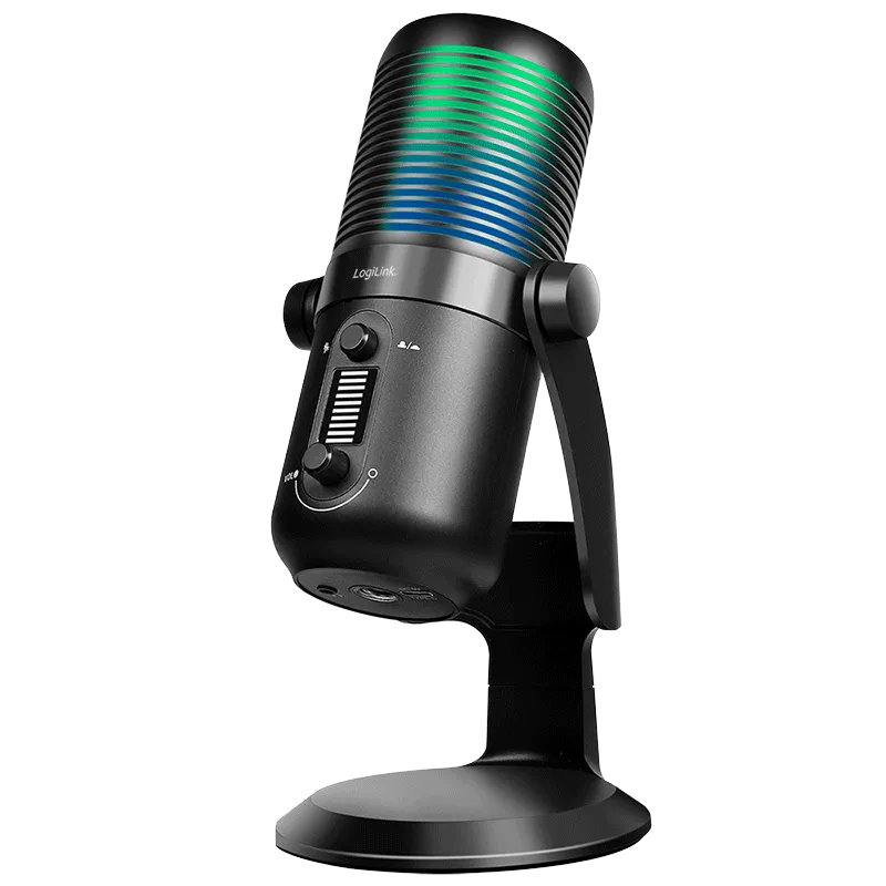Mikrofon, cardioid/omnidirektional, NRC, 192 kHz@24 bit, RGB-Licht, Streaming, Podcast, Studio