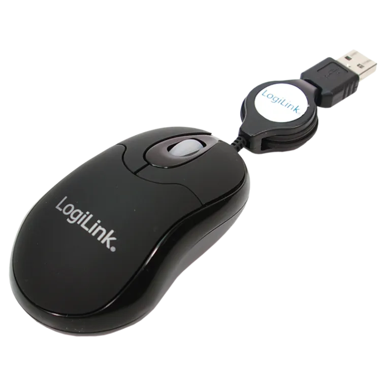 Maus optisch USB Mini mit Kabeleinzug