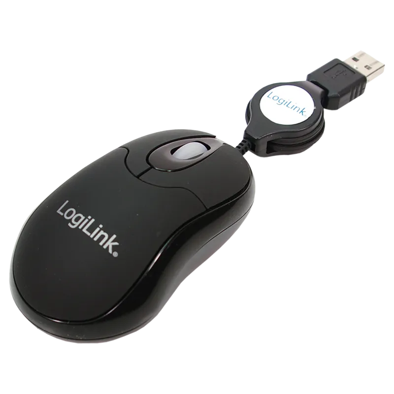 Maus optisch USB Mini mit Kabeleinzug