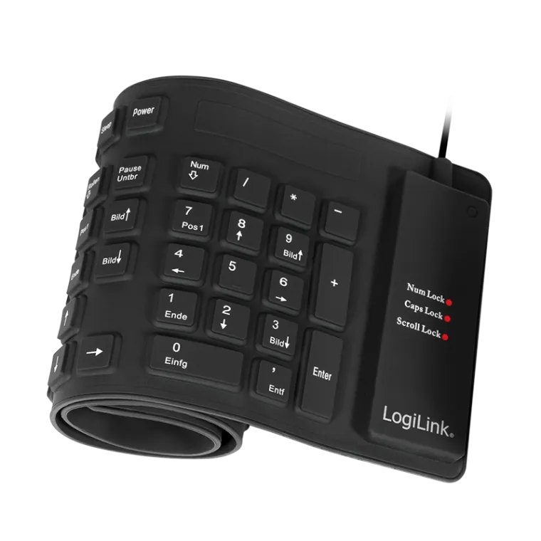 Tastatur Flexibel Wasserfest USB + PS/2, schwarz