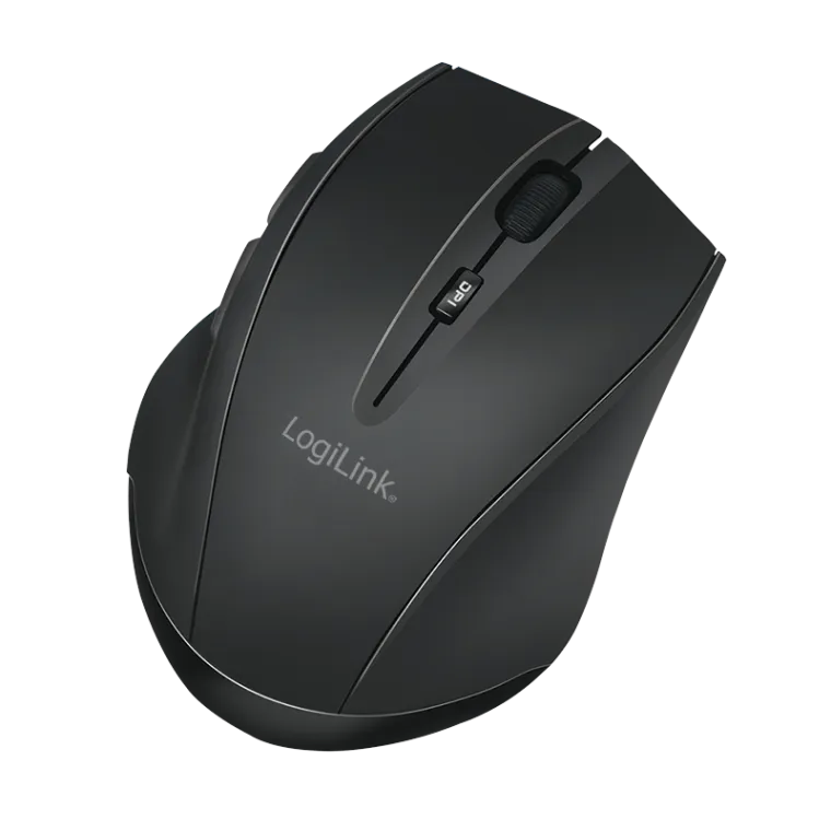 BT 5.0 Kabellose Maus mit 5 Tasten, 800/1200/1600 DPI, ergonomisches Design, Schwarz