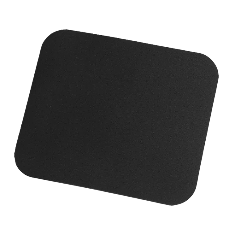 Mauspad, 22x25x0,3 cm, für alle Maustypen, Schwarz