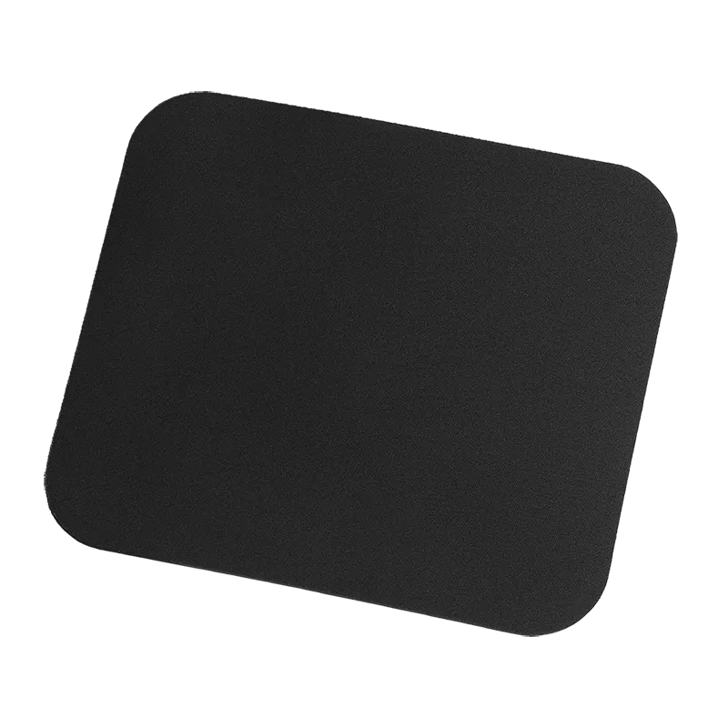 Mauspad, 22x25x0,3 cm, für alle Maustypen, Schwarz