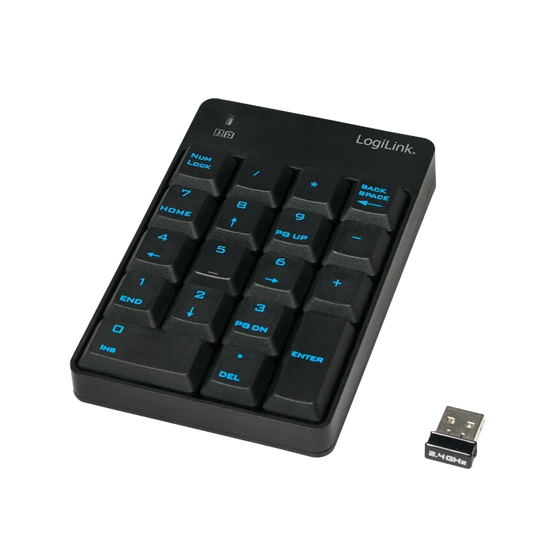 Kabelloses Funk Keypad, 2,4 GHz, schwarz