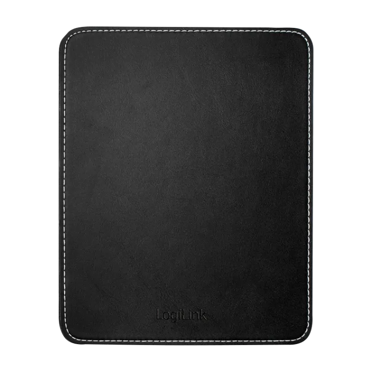 Leder-Mauspad, 18x22x0,3 cm, ideal für optische & Lasermäuse, Schwarz