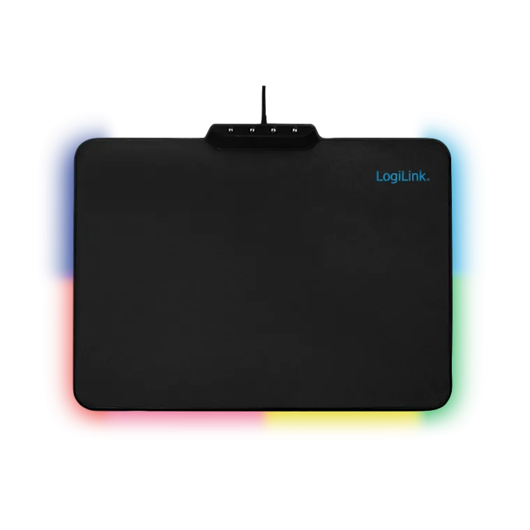 Gaming-Mauspad, 36x26x1,2 cm, RGB-LED-Beleuchtung, 4-Farbmodi-Steuerung