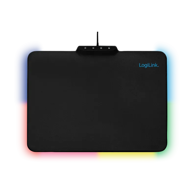 Gaming-Mauspad, 36x26x1,2 cm, RGB-LED-Beleuchtung, 4-Farbmodi-Steuerung