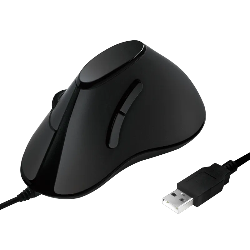 Ergonomische USB-Maus, vertikal, 1000 dpi, schwarz