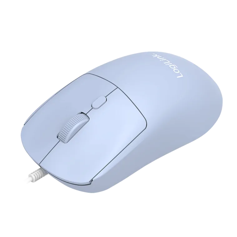 USB-A-Maus, für Kinderhände geeignet, 1200/1800/2400 dpi, 3 Tasten, Blau