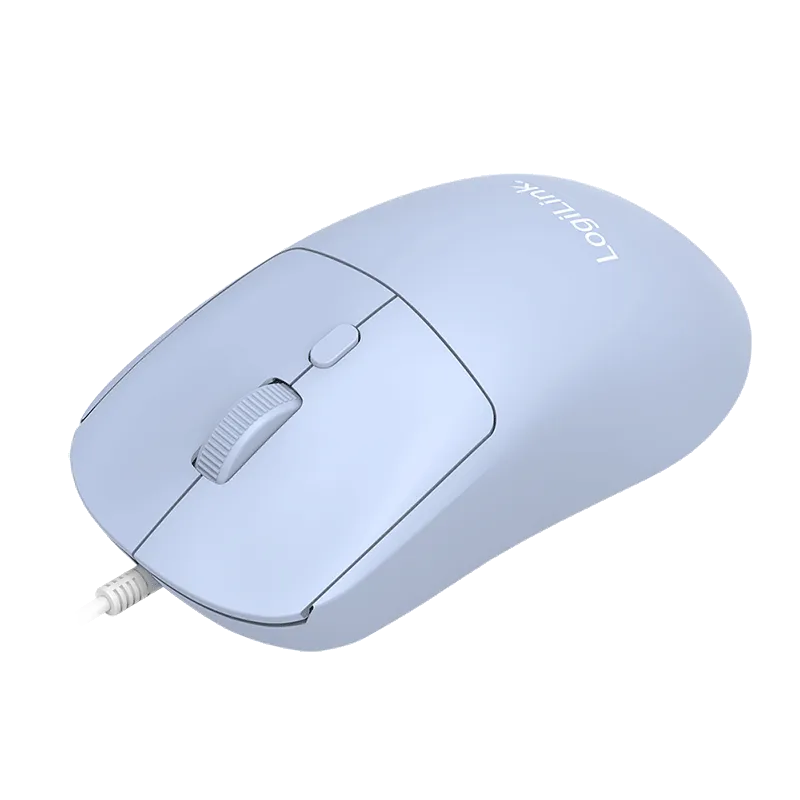 USB-A-Maus, für Kinderhände geeignet, 1200/1800/2400 dpi, 3 Tasten, Blau