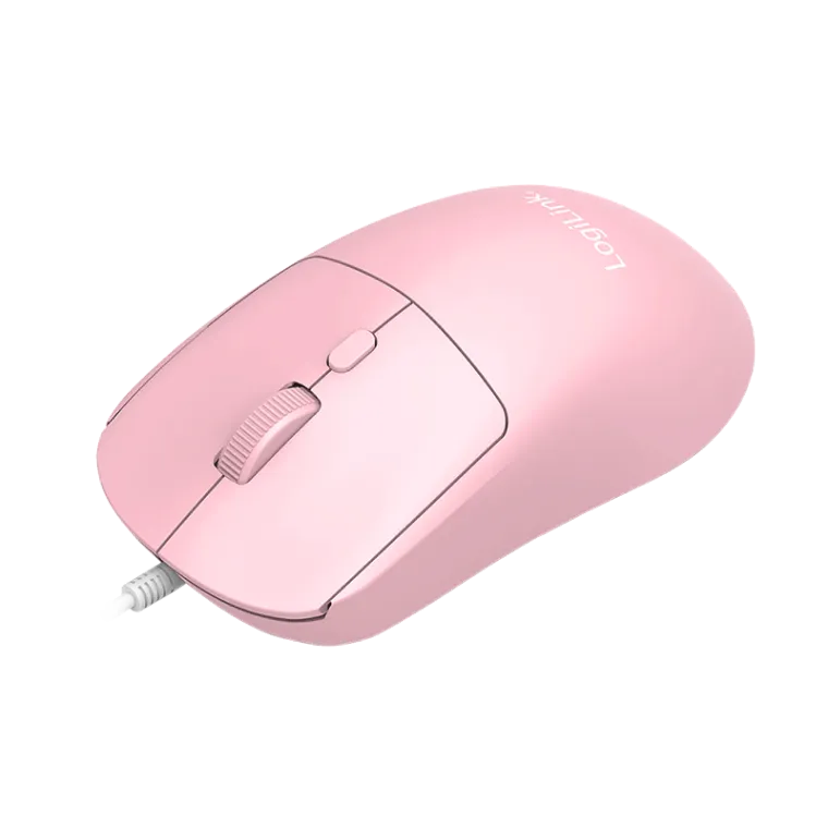 USB-A-Maus, für Kinderhände geeignet, 1200/1800/2400, 3 Tasten, Pink