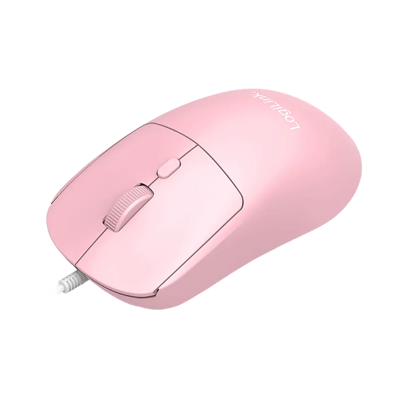 USB-A-Maus, für Kinderhände geeignet, 1200/1800/2400, 3 Tasten, Pink
