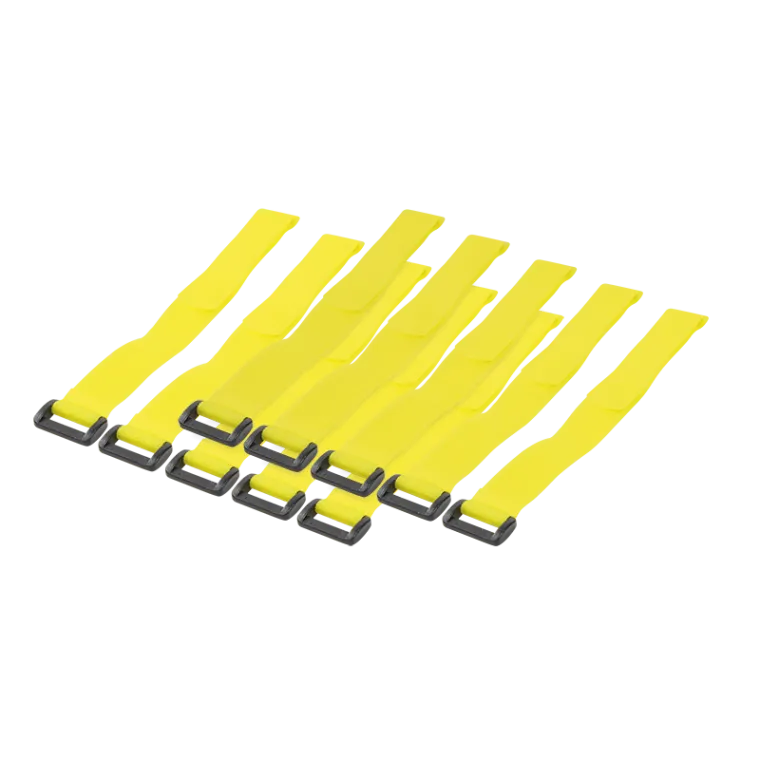 Kabelbinder (Klett), PA66, 10 Stk., gelb, B: 20 mm, L: 300 mm