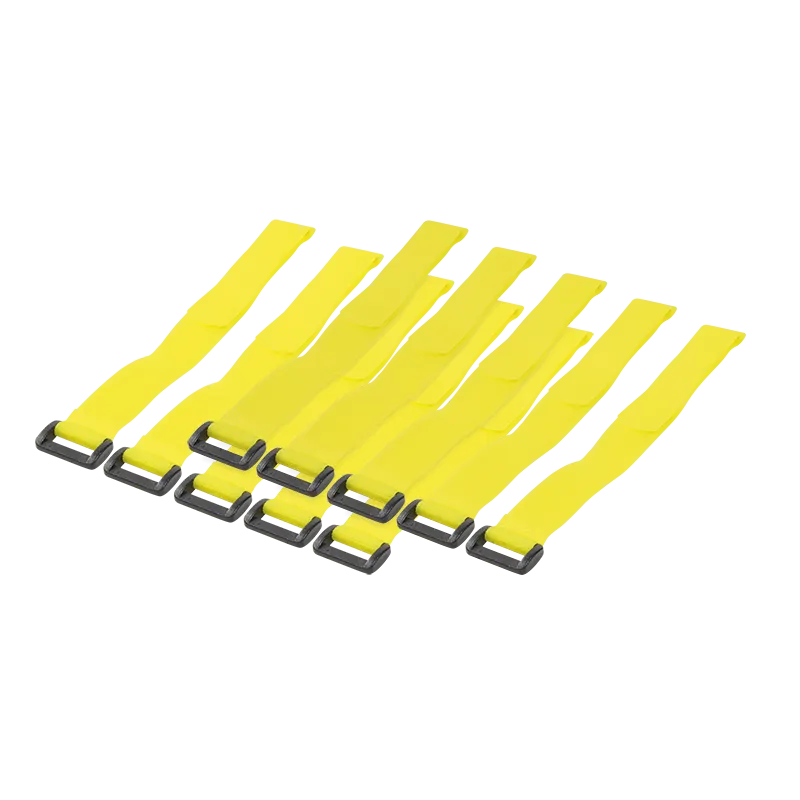 Kabelbinder (Klett), PA66, 10 Stk., gelb, B: 20 mm, L: 300 mm