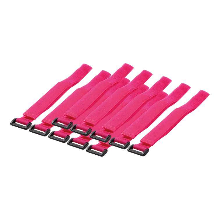 Kabelbinder (Klett), PA66, 10 Stk., rosa, B: 20 mm, L: 500 mm
