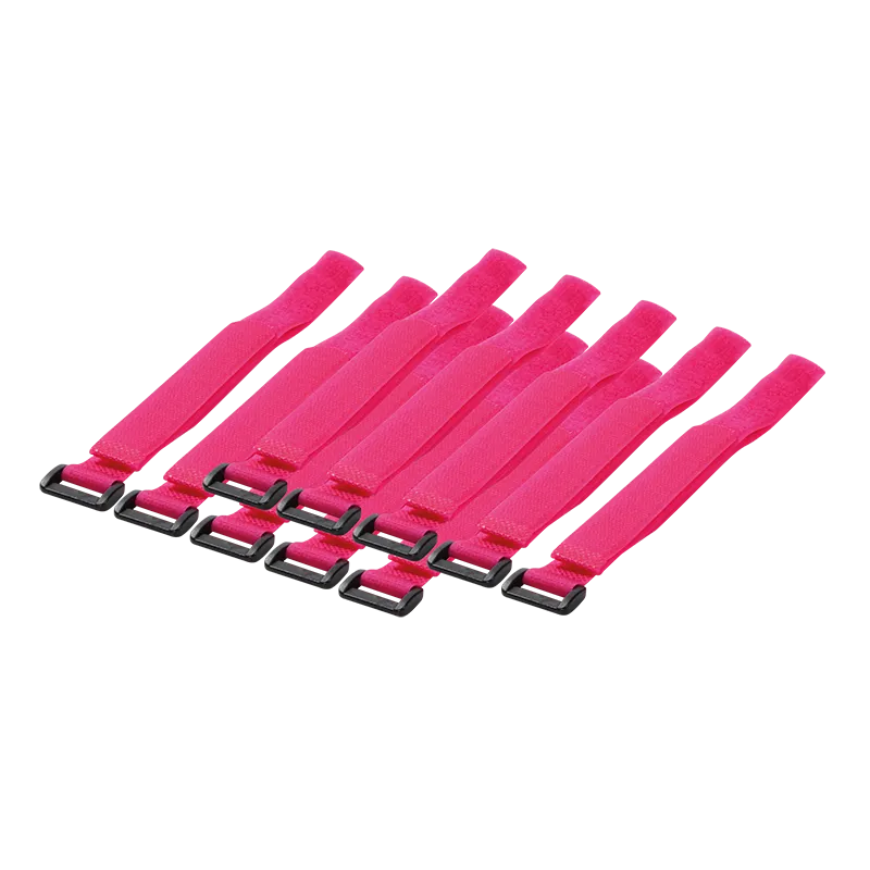 Kabelbinder (Klett), PA66, 10 Stk., rosa, B: 20 mm, L: 500 mm