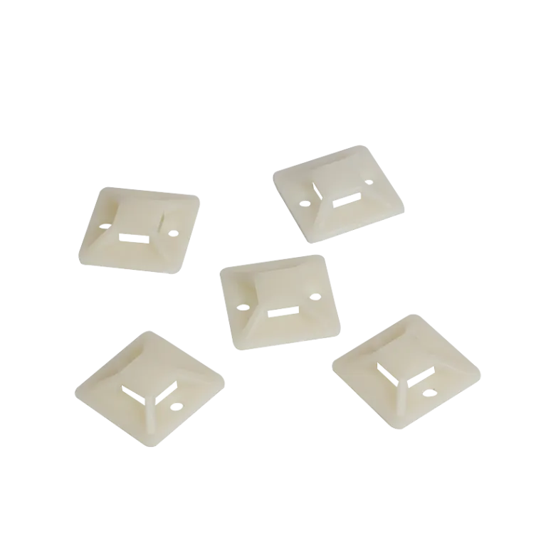 Kabelbinderhalter, ABS, 100 Stk., transp., selbstklebend, 19x19 mm