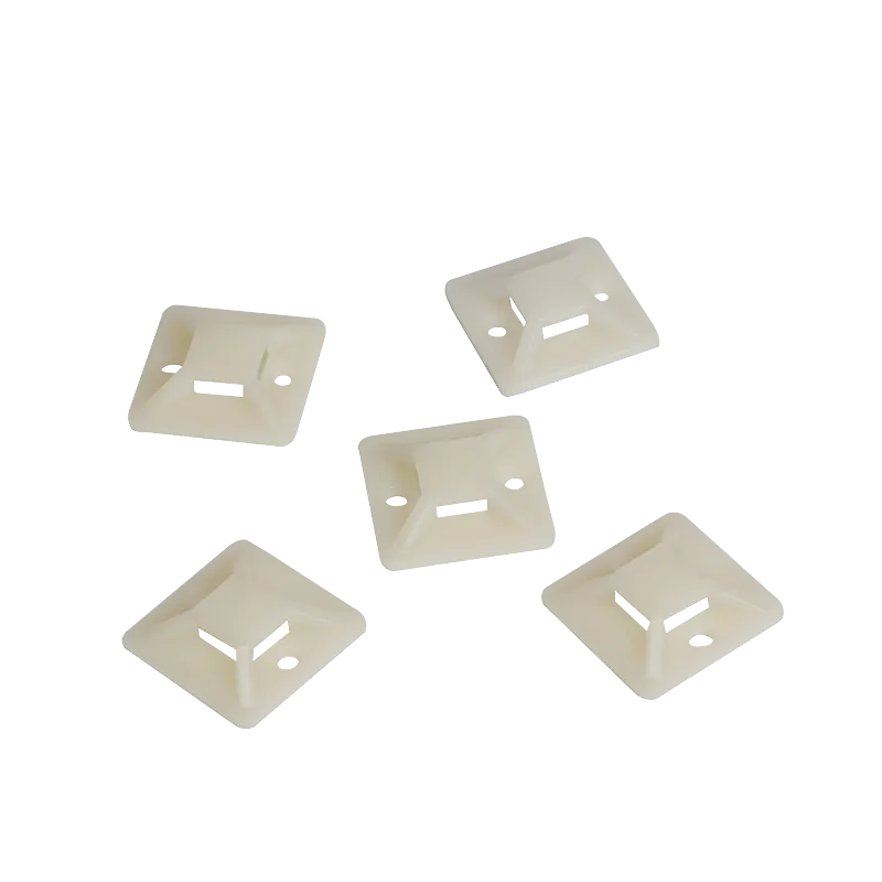 Kabelbinderhalter, ABS, 100 Stk., transp., selbstklebend, 19x19 mm