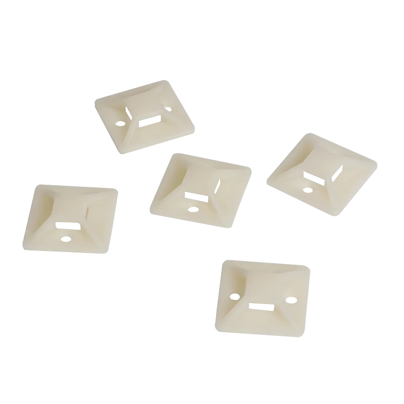 Kabelbinderhalter, ABS, 100 Stk., transp., selbstklebend, 24x24 mm