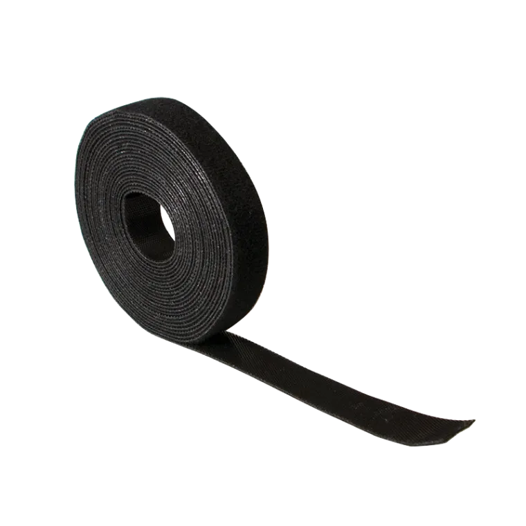 Klettband, schwarz, Breite: 20 mm, auf Rolle, 10 m