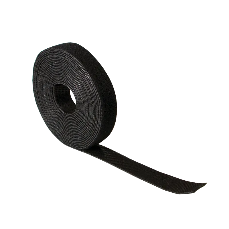 Klettband, schwarz, Breite: 20 mm, auf Rolle, 10 m